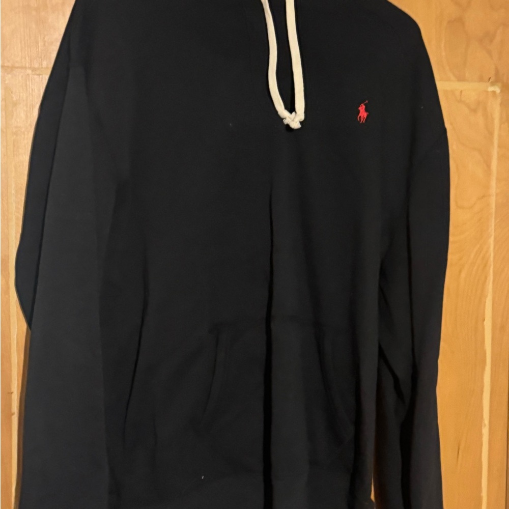 Polo by Ralph Lauren Black Hoodie with Red Logo